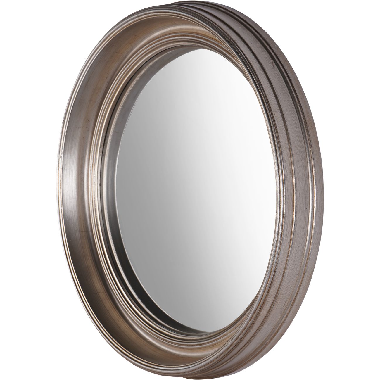 Fen Round Convex Silver Round Wall Mirror | Medium